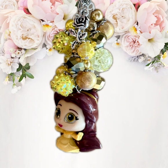 NWT Loungefly Disney Beauty & The Beast Satchel Bag, Wallet & CHARM - Picture 8 of 14